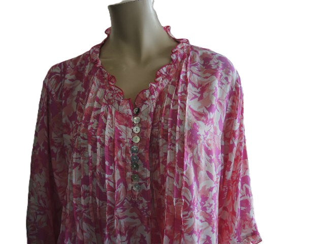 Plusss Cool Rayon Pintuck Top