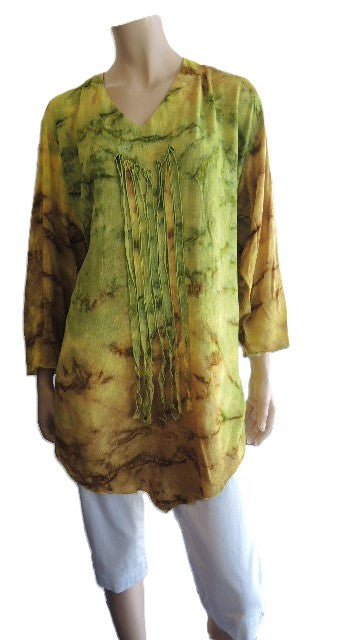 Plusss Crinkle Rayon Tassel Top