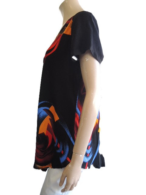 Crinkle Rayon Printed Top