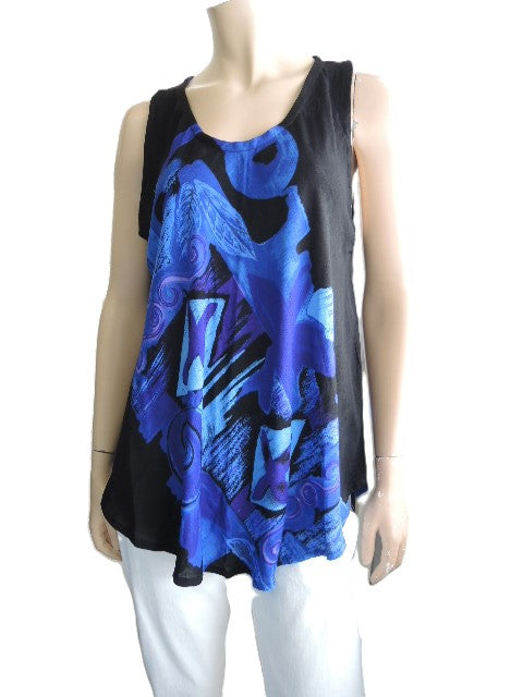 Sleeveless Crinkle Rayon Top