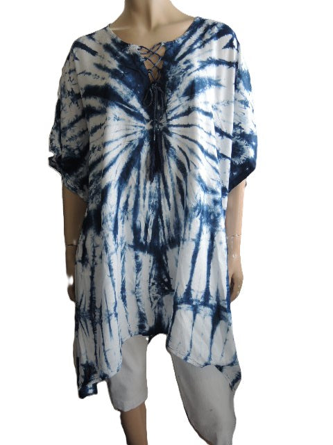 Rayon Tie Dyed Shorter Kaftan