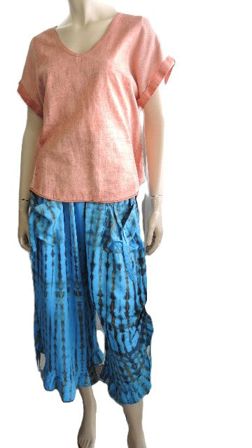 Crinkle Rayon Frilled Hem Pants (4 Colours)