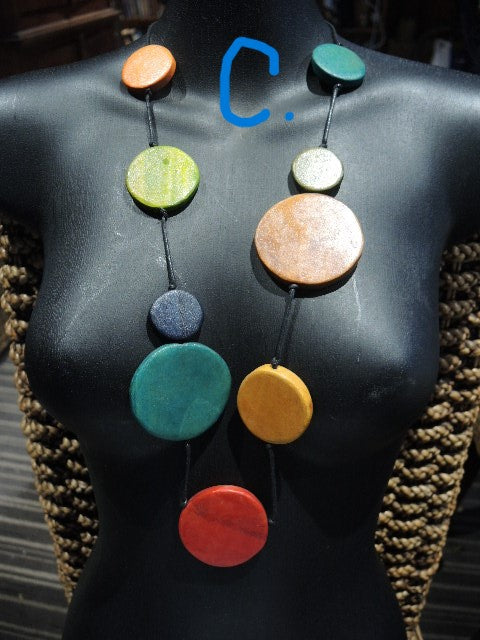 Wooden Necklaces (Many Designs and Colours)