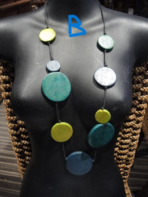 Wooden Necklaces (Many Designs and Colours)