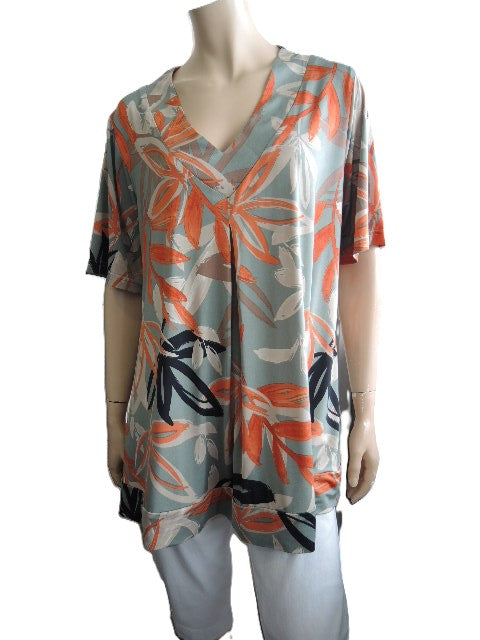 Shelz Inverted Pleat Front Top