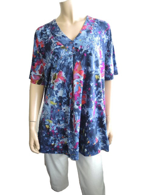 Shelz Stretch V neck Top