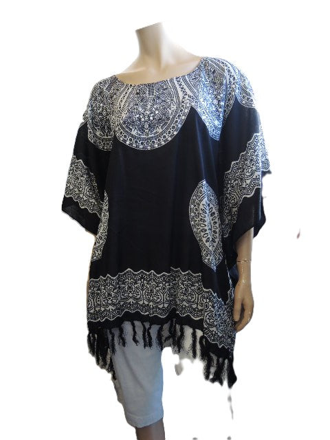 Rayon kaftan with Sequin Decoration