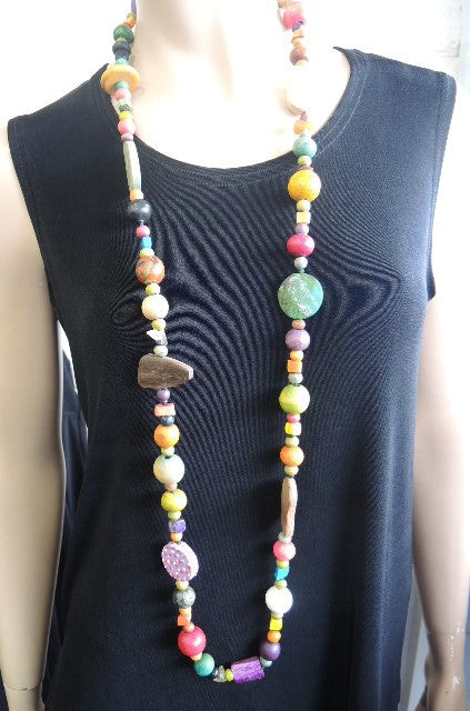 Handmade Wooden Bead Necklace