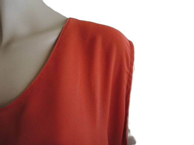LS Collection Orange Chiffon Cami Top