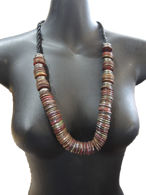 Multicoloured Coconut Shell Necklace