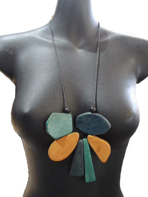 Adjustable Length Wooden Necklace