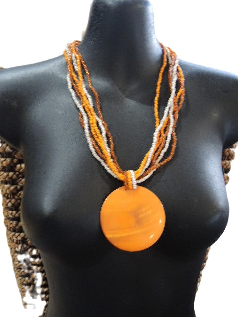 Orange Shell Neclace