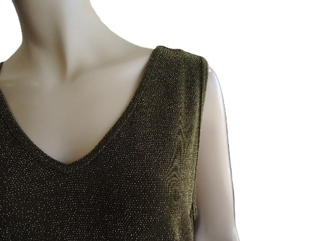 Cafe Gold Lurex Singlet Top