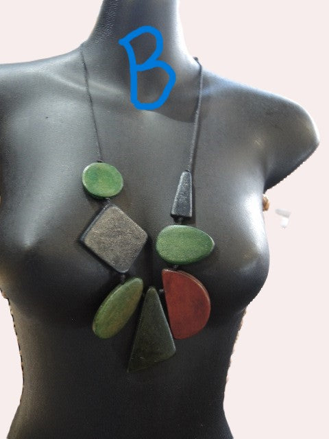 Assorted Handmade Wooden Necklaces (Many Designs)