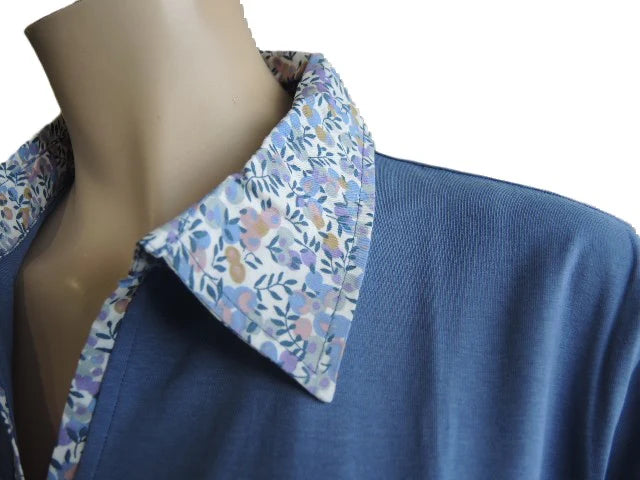 Renoma Floral Collar Polo Top (Many Colours)