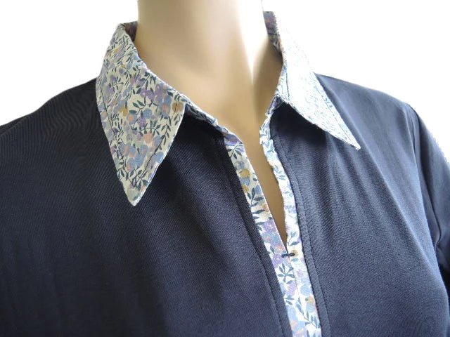 Renoma Floral Collar Polo Top (Many Colours)