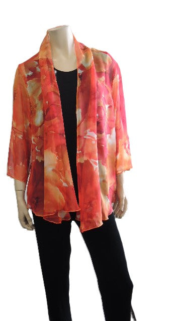 Party Girl Orange Chiffon Jacket