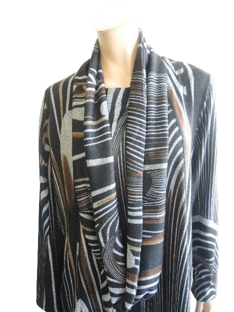 Formation Stretch Knit Top with snood