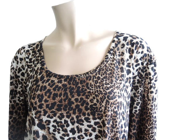 Shelz Animal Print Stretch Top