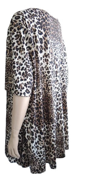 Shelz Animal Print Stretch Top