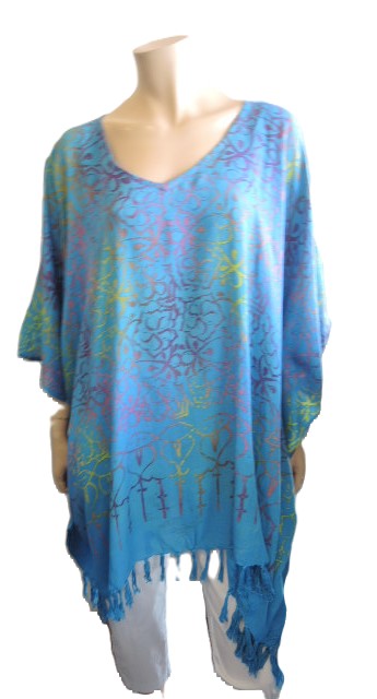 Plusss Aqua Kaftan Top