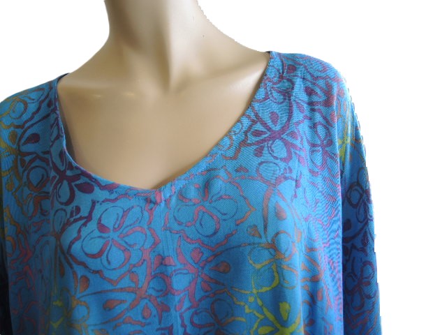 Plusss Aqua Kaftan Top