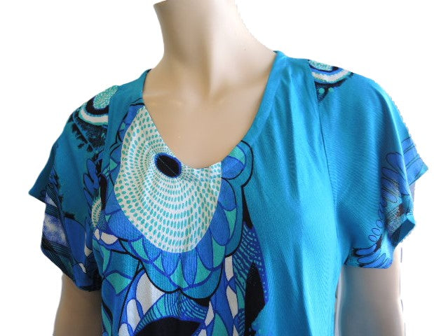 Crinkle rayon Aqua Top