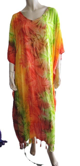 Orange Tie Dyed Kaftan