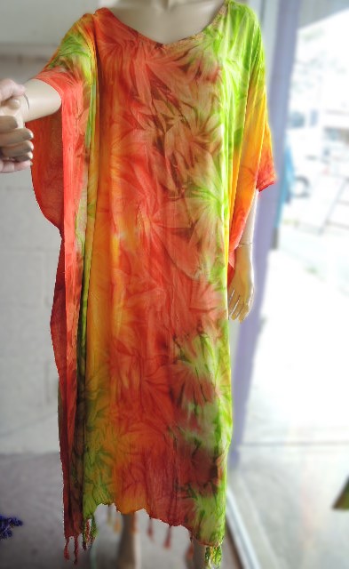 Orange Tie Dyed Kaftan