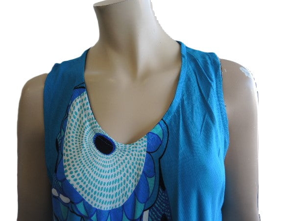 Turquoise Sleeveless Top