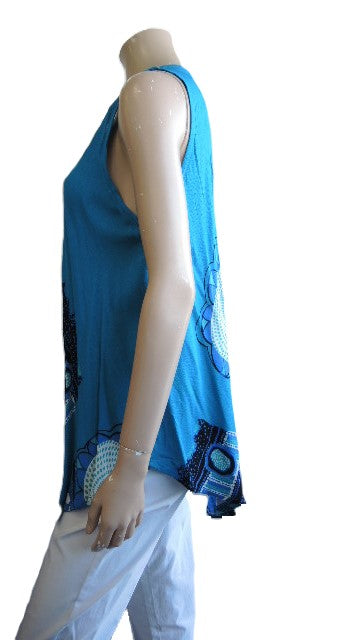 Turquoise Sleeveless Top