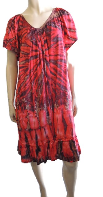 Tie Dyed Rayon Dress (Many Colours)