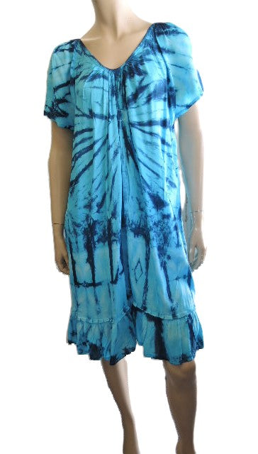 Tie Dyed Rayon Dress (Many Colours)