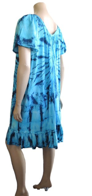 Tie Dyed Rayon Dress (Many Colours)