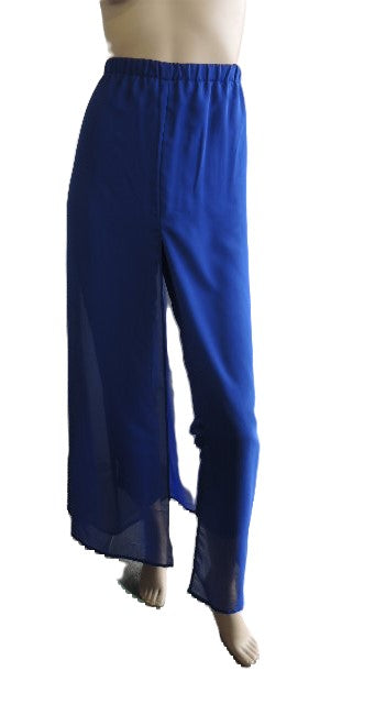 Vivid Chiffon Overlay Pant (Royal or Navy)