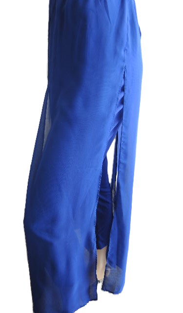 Vivid Chiffon Overlay Pant (Royal or Navy)