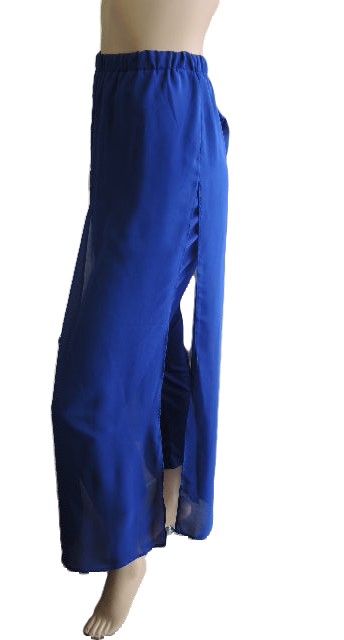 Vivid Chiffon Overlay Pant (Royal or Navy)