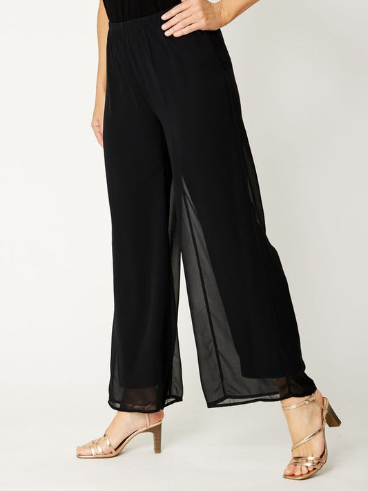 Cordelia St Chiffon Pants (Black and Navy)