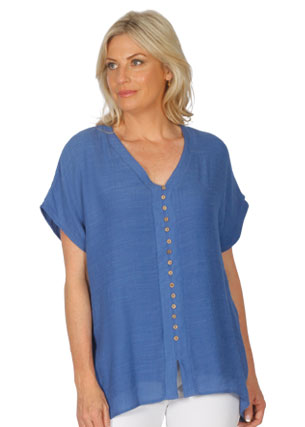 Emily Adams Breeze Top (Blue or White) – The Special Size Co