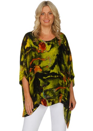 E'Talia Stunning Silk Blend Kaftan Top