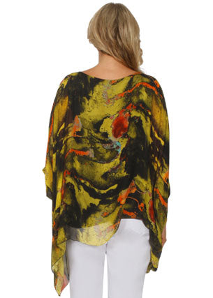 E'Talia Stunning Silk Blend Kaftan Top