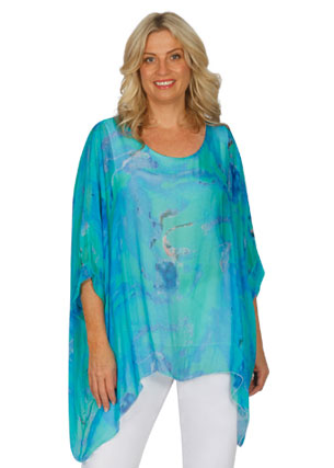 E'Talia Silk Kaftan Top