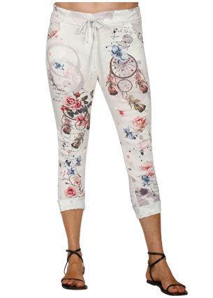 E'Talia Patterned Stretch Pants