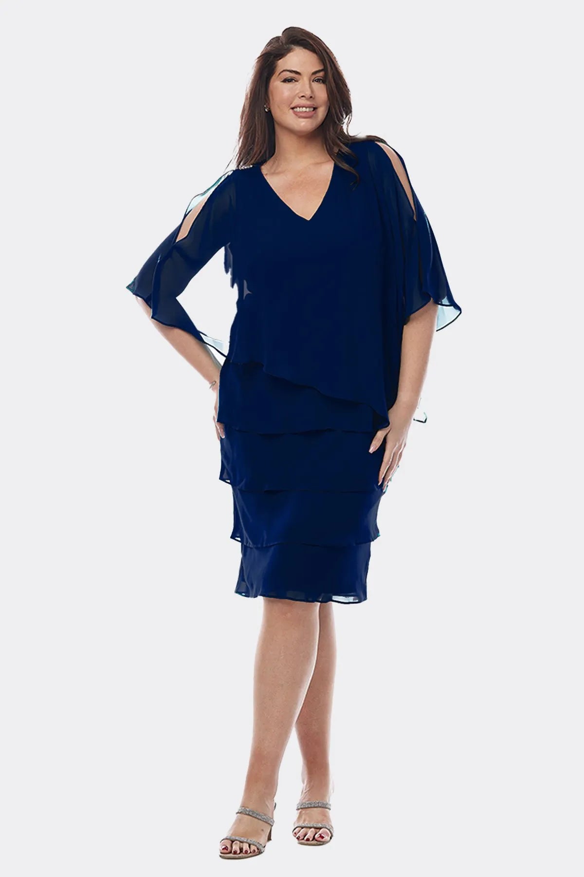 Layla Jones Layered Chiffon Dress (3 colours)