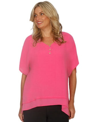 Jillian Breeze Easy Wear Top (Cerise or White)