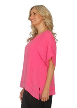 Jillian Breeze Easy Wear Top (Cerise or White)