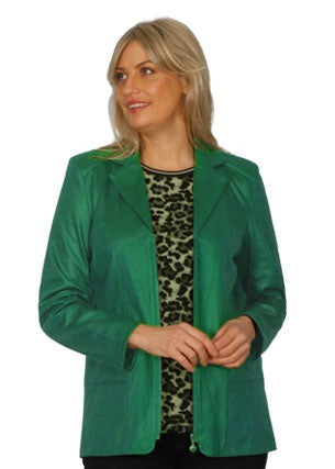 Emily Adams Leather Look Jacket (Black Only)