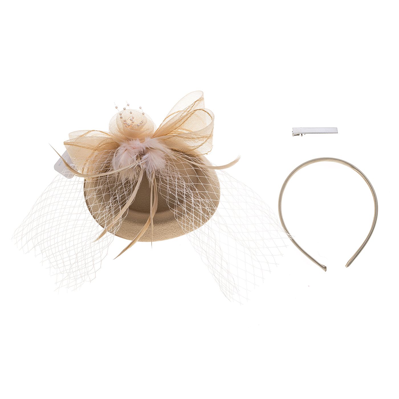 Beige Fascinator