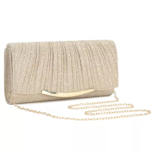 Glittery Evening Bag (Gold or Silver)