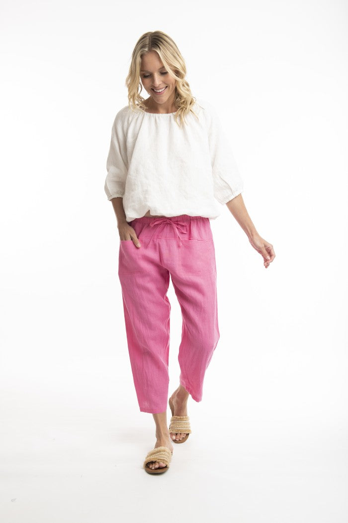 Escape Linen Pants (Azalea or Green Grass)